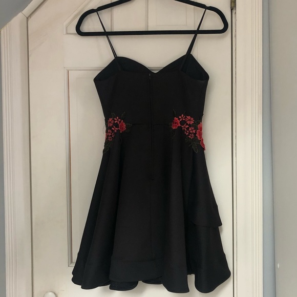 Worn Once! LBD w/ Rose Lace Detail - Picture 4 of 7